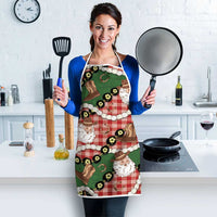 Cowboy Hawaii Mele Kalikimaka Apron Paniolo Kukui Nut Pikake Lei Red Version - Polynesian Pride