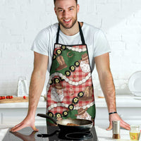 Cowboy Hawaii Mele Kalikimaka Apron Paniolo Kukui Nut Pikake Lei Red Version - Polynesian Pride