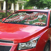 Cowboy Hawaii Mele Kalikimaka Auto Sun Shade Paniolo Kukui Nut Pikake Lei Red Version - Polynesian Pride