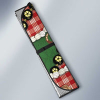 Cowboy Hawaii Mele Kalikimaka Auto Sun Shade Paniolo Kukui Nut Pikake Lei Red Version - Polynesian Pride