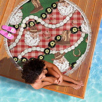 Cowboy Hawaii Mele Kalikimaka Beach Blanket Paniolo Kukui Nut Pikake Lei Red Version - Polynesian Pride