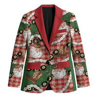 Cowboy Hawaii Mele Kalikimaka Blazer Paniolo Kukui Nut Pikake Lei Red Version - Polynesian Pride