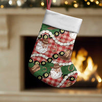 Cowboy Hawaii Mele Kalikimaka Christmas Stocking Paniolo Kukui Nut Pikake Lei Red Version - Polynesian Pride