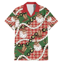 Cowboy Hawaii Mele Kalikimaka Family Matching Mermaid Dress and Hawaiian Shirt Paniolo Kukui Nut Pikake Lei Red Version LT14 Dad's Shirt - Short Sleeve Red - Polynesian Pride