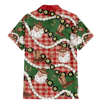 Cowboy Hawaii Mele Kalikimaka Family Matching Mermaid Dress and Hawaiian Shirt Paniolo Kukui Nut Pikake Lei Red Version LT14 - Polynesian Pride