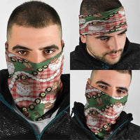 Cowboy Hawaii Mele Kalikimaka Neck Gaiter Paniolo Kukui Nut Pikake Lei Red Version - Polynesian Pride
