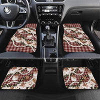 Cowboy Hawaii Mele Kalikimaka Car Mats Paniolo Kukui Nut Pikake Lei Burgundy Version - Polynesian Pride