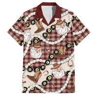 Cowboy Hawaii Mele Kalikimaka Family Matching Tank Maxi Dress and Hawaiian Shirt Paniolo Kukui Nut Pikake Lei Burgundy Version LT14 Dad's Shirt - Short Sleeve Burgundy - Polynesian Pride