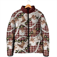 Cowboy Hawaii Mele Kalikimaka Padded Jacket Paniolo Kukui Nut Pikake Lei Burgundy Version - Polynesian Pride