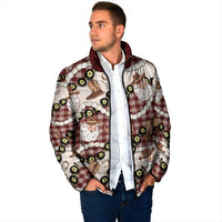Cowboy Hawaii Mele Kalikimaka Padded Jacket Paniolo Kukui Nut Pikake Lei Burgundy Version - Polynesian Pride