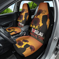 Tokelau ANZAC Day Car Seat Cover Camouflage With Poppies Lest We Forget LT14 - Polynesian Pride