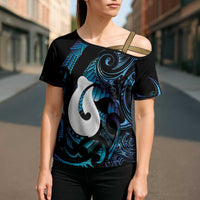 Hei Matau New Zealand Matariki Cross Shoulder Shirt NZ Fish Hook Maori Art LT14 - Polynesian Pride