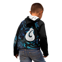 Hei Matau New Zealand Matariki Kid Hoodie NZ Fish Hook Maori Art