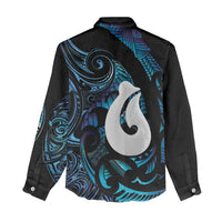 Hei Matau New Zealand Matariki Women Casual Shirt NZ Fish Hook Maori Art