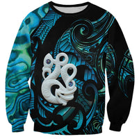Manaia New Zealand Matariki Sweatshirt NZ Paua Shell Maori Art