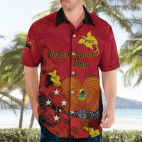Polynesian Pride Remembrance Day PNG Hawaiian Shirt Papua New Guinea We Will Remember Them LT14 - Polynesian Pride