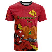 Polynesian Pride Remembrance Day PNG T Shirt Papua New Guinea We Will Remember Them LT14 Red - Polynesian Pride
