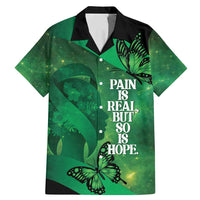 Personalised World Mental Health Awareness Month Family Matching Mermaid Dress and Hawaiian Shirt Warriors Brave Strong Galaxy Vibes