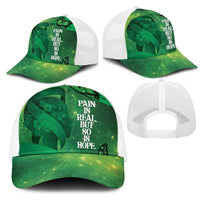 World Mental Health Awareness Month Mesh Trucker Cap Warriors Brave Strong Galaxy Vibes - Polynesian Pride