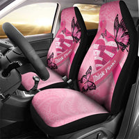 Polynesia Breast Cancer Awareness Month Car Seat Cover Pink Ribbon Mix Butterflies