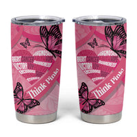 Polynesia Breast Cancer Awareness Month Tumbler Cup Pink Ribbon Mix Butterflies