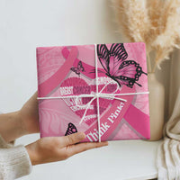 Polynesia Breast Cancer Awareness Month Wrapping Paper Pink Ribbon Mix Butterflies - Polynesian Pride