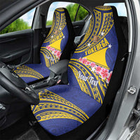Personalised Tokelau Tokehega Day Car Seat Cover Tokelauan Tatau Flag Color - Polynesian Pride