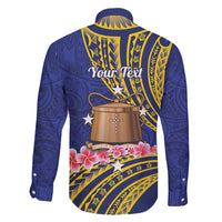 Personalised Tokelau Tokehega Day Family Matching Long Sleeve Bodycon Dress and Hawaiian Shirt Tokelauan Tatau Flag Color - Polynesian Pride