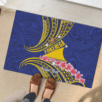 Personalised Tokelau Tokehega Day Rubber Doormat Tokelauan Tatau Flag Color - Polynesian Pride