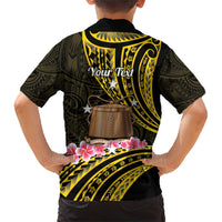 Personalised Tokelau Tokehega Day Family Matching Short Sleeve Bodycon Dress and Hawaiian Shirt Tokelauan Tatau Black Color - Polynesian Pride