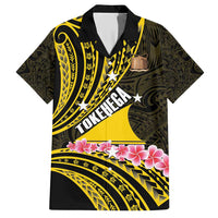 Personalised Tokelau Tokehega Day Family Matching Short Sleeve Bodycon Dress and Hawaiian Shirt Tokelauan Tatau Black Color - Polynesian Pride