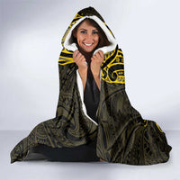 Personalised Tokelau Tokehega Day Hooded Blanket Tokelauan Tatau Black Color - Polynesian Pride