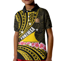 Personalised Tokelau Tokehega Day Kid Polo Shirt Tokelauan Tatau Black Color - Polynesian Pride