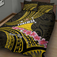 Personalised Tokelau Tokehega Day Quilt Bed Set Tokelauan Tatau Black Color - Polynesian Pride