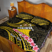 Personalised Tokelau Tokehega Day Quilt Bed Set Tokelauan Tatau Black Color - Polynesian Pride