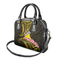 Personalised Tokelau Tokehega Day Shoulder Handbag Tokelauan Tatau Black Color - Polynesian Pride
