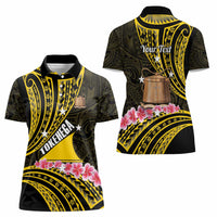 Personalised Tokelau Tokehega Day Women Polo Shirt Tokelauan Tatau Black Color - Polynesian Pride