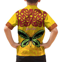 Personalised Tufi Tapa and Tattoo Festival Family Matching Off Shoulder Maxi Dress and Hawaiian Shirt PNG Oro Butterfly Tapa Pattern - Polynesian Pride