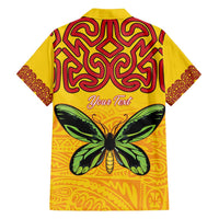 Personalised Tufi Tapa and Tattoo Festival Family Matching Off Shoulder Maxi Dress and Hawaiian Shirt PNG Oro Butterfly Tapa Pattern - Polynesian Pride
