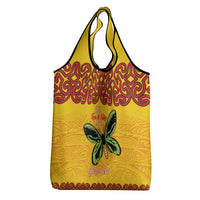 Personalised Tufi Tapa and Tattoo Festival Grocery Bag PNG Oro Butterfly Tapa Pattern - Polynesian Pride