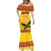 Personalised Tufi Tapa and Tattoo Festival Mermaid Dress PNG Oro Butterfly Tapa Pattern LT14 - Polynesian Pride