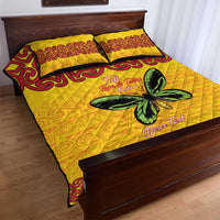 Personalised Tufi Tapa and Tattoo Festival Quilt Bed Set PNG Oro Butterfly Tapa Pattern - Polynesian Pride