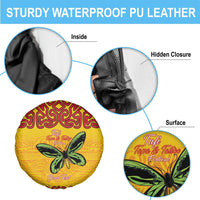 Personalised Tufi Tapa and Tattoo Festival Spare Tire Cover PNG Oro Butterfly Tapa Pattern - Polynesian Pride