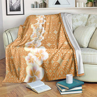 Personalised Tufi Tapa and Tattoo Festival Blanket Oro Tapa Cloth With Plumeria - Polynesian Pride