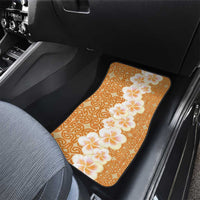 Personalised Tufi Tapa and Tattoo Festival Car Mats Oro Tapa Cloth With Plumeria - Polynesian Pride