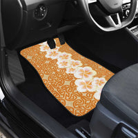 Personalised Tufi Tapa and Tattoo Festival Car Mats Oro Tapa Cloth With Plumeria - Polynesian Pride