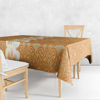Personalised Tufi Tapa and Tattoo Festival Tablecloth Oro Tapa Cloth With Plumeria - Polynesian Pride