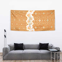 Personalised Tufi Tapa and Tattoo Festival Tapestry Oro Tapa Cloth With Plumeria - Polynesian Pride