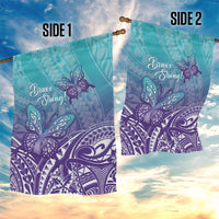 Polynesia Suicide Prevention Month Garden Flag Butterfly Purple And Teal Ribbon Tomorrow Needs You