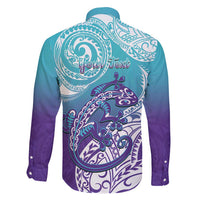 Personalised New Zealand Suicide Prevention Month Family Matching Summer Maxi Dress and Hawaiian Shirt You Matter NZ Fern With Maori Koru Lizard LT14 - Polynesian Pride